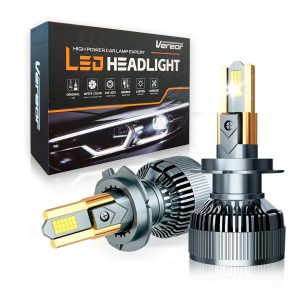 M60 LED Headlight Bulb — H1/H3/H4/H7/H11/9005/9006 — 40000LM Super Bright 300W 6000K White Light, 12-24V Plug and Play (2-Pack)